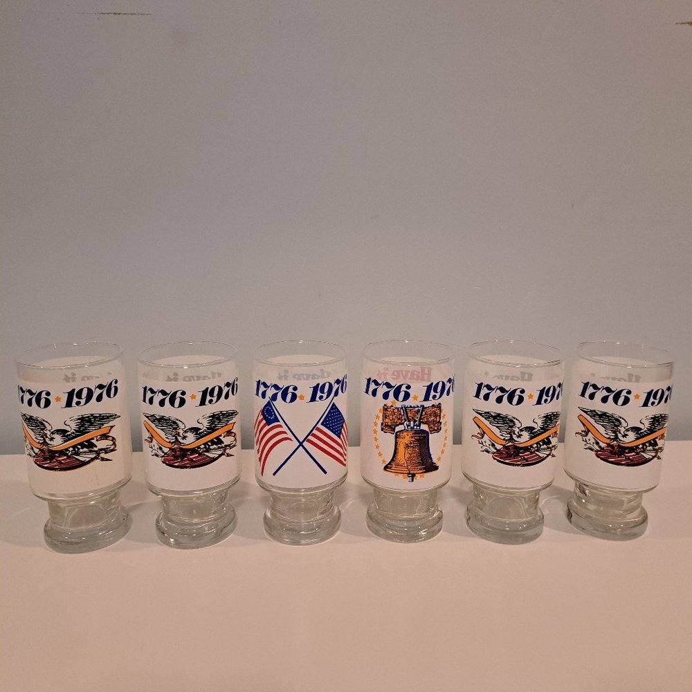 Six Vintage Burger King Have it Your Way Bicentennial collector's series glasses - Picture 1 of 14